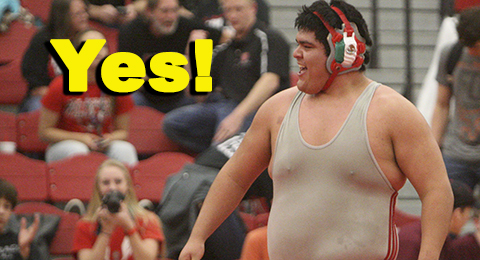 Heavyweight Miguel Lujan gets a state tournament berth in regional in February.