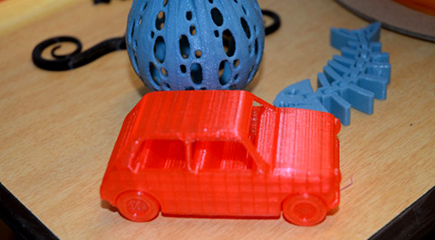 Car printed with 3D printer.