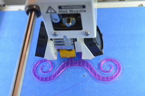 An image being printed by new 3D printer.