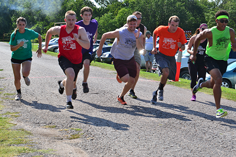 Nine teams participated in the Great Race this year.